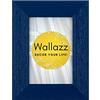Wallazz Cornice Portafoto in Legno Pregiato - Made in Italy - Vetro Sintetico Infrangibile Crilex - Disponibile in Diverse Varianti - Design Italiano e Qualità Artigianale, 40x50cm Blu