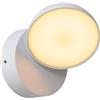 Planetitaly Applique da parete orientabile IP54 impermeabile LED 12W interruttore luce CCT da 3000K a 6500K lampada muro giardino terrazza balcone ingresso alimentazione 230V (Bianco)