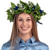 coronedilaurea.com Corona di alloro per laurea con roselline rosse stabilizzate - corona di laurea tradizionale in alloro fresco decorata con roselline stabilizzate, fatta a mano in Italia