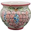 Sicilia Bedda - VASO IN CERAMICA SICILIANA - Prodotto Artigianale di Alta Qualità - Altezza 14 CM Diametro 15 Cm (Glicine)