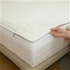 LJQAIZYL Coprimaterasso con Cerniera Fodera Materasso Matrimoniale/Singolo 160x190/200 Personalizzabile Copri Proteggi Materasso Topper Trapuntato A Cinque Lati Lavabile Imbottito Lenzuolo (160x190+22cm,White)