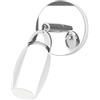Top Light Applique Contemporanea Metallo Cromo Vetro Trasparente 1 Luce G9