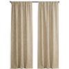 domus&trend Tenda Puro Lino 100% Made in Italy, Telo d'Arredo Grandi Altezze, Finitura Sartoriale Bastone e Binario, Semifiltranti 1 Pannello Tende per Interni Soggiorno (Beige, 140 cm_x_310 cm)