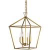 KXKLGWHN Lampada a sospensione in ferro in stile retrò, lampadario a quattro teste con portacandele E14, lampada a sospensione a lanterna in metallo con personalità creativa, soffitto, lampada a sospe