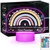 Maverton Lampada personalizzata LED - Luce notturna bambini - Lampada 3D per camera da letto - Compleanno bambina o bambino - Cornice con base multicolore - Idee regalo nascita neonato o neonata