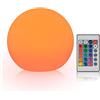 Tyenaza Ricaricabile da 6 pollici da 16 colori LED lampada a sfera con luce a globo a distanza, camera per bambini per adulti da tavolo da letto da giardino per feste, luce notturna dimmerabile, decorazione p