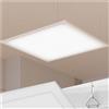 tectake® Pannello LED Lucerna - Pannello LED con sistema da soffitto - Ultra sottile, bianco caldo 3000 k, 24 W, Pannello sospensione pendente LED a risparmio energetico, 45 x 45 cm