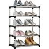 VR VETRINEINRETE Vetrineinrete® Scarpiera impilabile portascarpe scaffale 4 5 6 7 8 9 ripiani Organizer Scarpe salvaspazio (5 Ripiani)