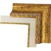 ITALIA CORNICI - Cornice per quadri da parete rettangolare, quadrata con o senza passepartout in legno (30 x 35 cm + Passepartout, Oro Antico)