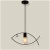 Mengjay Lampada a sospensione Paralume vintage in metallo Lampada a sospensione retrò E27 con design geometrico a triangolo Lampada da soffitto industriale Lampada a sospensione (Stile:M)