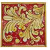 Sicilia Bedda - PIASTRELLA IN CERAMICA SICILIANA - Realizzata e Dipinta a Mano - 15 x 15 x 0.8 CM (Maiolica Giallo Rosso)