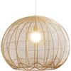 CSSYKV Lampada A Sospensione in Rattan Naturale per Isola Cucina, Lanterna per Lampada Intrecciata con Paralumi in Rattan di Vimini Lampadario A Soffitto Decorativo Lampada Vintage Intrecciata