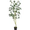Baroni Home Pianta Artificiale per Interno ed Esterno, Pianta Camelia Finta Decorativa per Soggiorno, Camera da Letto, Cucina, Altezza di 145 cm