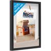 PHOTOLINI 3D cornice 30x40 cm nero, profonda con vetro e passe-partout, cornice per oggetti fino a 1,5 cm di profondità, legno MDF - perfetta per il fai da te e come regalo