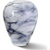 Terroso - Vaso - Vetro artico soffiato a bocca - Aspetto lussuoso, elegante e raffinato - 27 cm di altezza - Effetto marmo - Vaso per fiori