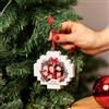 Wanapix | Palla di Natale Blocks Personalizzata | Colore Bianco | Con Foto o Nome | Addobbo per Albero di Natale realizzato con Blocchi Giocattolo | Compatibile con i Giochi di Blocchi più Popolari