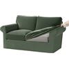 KYJSW Copridivano in Velluto 1/2/3/4 Posti, Copridivani Ektorp Elasticizzato Antiscivolo con Fodera Separata per Schienale E Federa per Cuscino (Verde Chiaro,2 Posti 5 PCS)