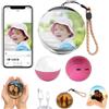 Dujuanus Lumiorb Wifi Crystal Ball - Sfera di memoria per video e foto 3D, ornamento immersivo con sfera di memoria, lettore di video e foto con display digitale (Pink)