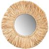 Levandeo Specchio da parete in fibra di salice Ø 50cm, rotondo, specchio per corridoio, decorazione murale in stile boho, decorazione in stile boho, decorazione naturale, bohochic
