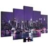 Cuadros B&D XXL - Quadro NY New York 200x100 cm 5 Pezzi Stampa su tela XXL Immagini Moderni Murale Fotografia Grafica Decorazione da parete Quadri Componibili Citta City Architettura d-A-0022-b-o