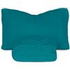 Morbidissimi Set Lenzuola Completo Letto in Pile Coral Tinta Unita, Termico, Morbido, Caldo per Letto Matrimoniale Ottanio