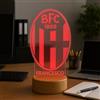 Generico Lampada in Plexiglass con Base Nera Disegno Stemma del Bologna Calcio e Nome Personalizzato Decor Night Light LED Luce Camera 7 Colori
