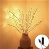 Ulalaza Lampada con ramo da 77 cm con 6 rami e 120 lampadine a LED Alimentata tramite USB Rami di salice illuminati a LED Utilizzare per riempire vasi per decorazioni natalizie per interni ed esterni