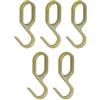 Gedotec Gancio sospeso di design per tubo ovale dell'armadio della guida dell'armadio | Gancio a S metallo | Gancio per appendiabiti 30 x 15 mm | 5 Pezzi