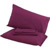 Viterbo Biancheria Completo Letto - Lenzuolo - Sofia - Colorato Tinta Unita 100% Cotone Singolo - 1P Mezza - Matrimoniale (Matrimoniale, (4121), Fucsia)