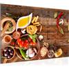 Runa Art Cucina Spezie Quadri Soggiorno Grande Marrone Sala Da Pranzo 120 x 80 cm 3 Pezzi Decorazione Murale 019231a