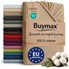 Buymax® Lenzuolo con Angoli Una Piazza e Mezza 120x200 cm in 100% Cotone Jersey - Colore Zibellino, per Materassi fino a 25 cm di Altezza
