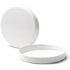 MAQA 50 pz Coperchi per bicchierini caffè carta 60 ml / 75 ml, tappi per bicchierini caffe biodegradabili D 50 mm, coperchio in cartoncino compostabile