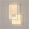 TEKHOME Applique LED Moderna 24W da Parete, CCT Switch 3000K/4000K/6500K, Lampada da Muro Design Geometrico per Soggiorno Camera Corridoio, IP20 - Serie AQ34 (BIANCO)