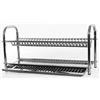 IDOR STORE scolapiatti CB80 da 80cm colapiatti in acciaio inox 304 da cucina a 2 piani, supporto da parete da appoggio per piatti made in italy