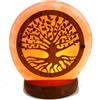 crigema - Lampada USB di Sale dell'Himalaya - 12 cm di Altezza - 0,5-1 Kg (ALBERO DELLA VITA)