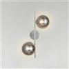 maolo Applique da Parete Interno Moderna Grigio Fumé con Doppia Sfera in Vetro | Attacco 2xG9 IP20 Elegante per Soggiorno, Camera o Corridoio(Grigio Fumè)