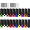 EASTBULL Chiavetta USB da 4 GB, confezione da 20 pezzi, con cordini, chiavetta USB 2.0, memoria di massa, 4 GB, confezione da 20
