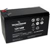 Tecnoware Power Systems Tecnoware Batteria Ermetica al Piombo 12 V Capacità 54 W - per UPS, Sistemi di Videosorveglianza e Allarme - Attacco Faston 6.3 mm - Dimensioni 15,1 x 9,4 x 6,5 cm