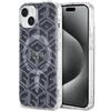 Guess GUHMP15SHGCUSTGK Custodia per iPhone 15/14/13 Custodia Rigida Nera da 6,1 Pollici IML GCube