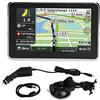 Qiilu Navigatore GPS, 5 pollici Navigatore GPS Touch Screen per Auto Universale con Europa Map 508, 256 MB 8 GB MP3 FM