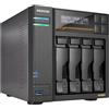 Asustor Lockerstor 4 Gen3 AS6804T - Memoria NAS a 4 bay, AMD Ryzen Quad-Core 2.3 GHz, RAM ECC DDR5, 4 slot M.2 NVMe, porta Dual 5GbE e Dual 10GbE, USB 4.0 Type-C, Network Attached Storage