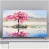 Treer Copertura Antipolvere per TV, Copertura Schermo Tessuto di Elastico Universale Protettori Schermo per Televisori per 32-80 Pollici Interni TV/PC Copertu (40-43 Pollici,Albero rosa)