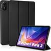 EasyAcc Custodia Cover Compatibile con Xiaomi Redmi Pad 2 11 Pollici -Ultra Sottile con Cover Leggero Supporto in Pelle PU Case, Nero