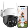 Imou Cruiser SE+ 2K Camera, Telecamera di Sicurezza Esterna per la Casa, WiFi CCTV per la casa, Sorveglianza con Copertura a 360°, Rilevamento Umano/Movimento, Visione Notturna Intelligente, IP66