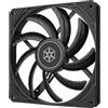 SilverStone Technology Air Slimmer 140 - Ventola sottile da 140 mm con PWM a gamma completa e tecnologia Shark Force, (SST-AS140B)
