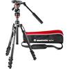 Manfrotto Befree Live Treppiede da viaggio con testa e chiusura a leva, treppiede in alluminio per DSLR, mirrorless, fotocamere reflex e videocamere, accessori per fotocamera e video