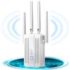 DOBWGXZ 2025 Ripetitore WiFi Potente per Casa, Amplificatore WiFi Facile da Configurare, Extender 300Mbps 2.4GHz con Porta LAN, Compatibile con Router e Modem(4 Antennas)