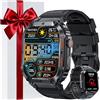 MEGALITH Smartwatch Uomo Chiamate Fitness: 1.96 IPS Impermeabile IP67 - Bluetooth Sport Contapassi Orologio Compatibile Android iOS