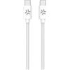 Celly, Cavo USB-C a USB-C, Realizzato in Tessuto Intrecciato di Colore Bianco, Ricarica Rapida fino a 60W, Compatibile con Caricabatterie e Altri Dispositivi, Lunghezza di 1,5 Metri