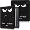 DINGGUAGUA Custodia per Tolino Vision Color 2024/Kobo Libra Color 2024/Kobo Libra 2 2021/Tolino Vision 6 2021 7 Pollice eReader,Cover in Morbido TPU con Funzione Supporto,Don't Touch